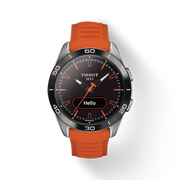 Tissot T-Touch Connect Sport T153.420.47.051.02 - cinturino arancione - cassa acciaio - quadrante e ghiera neri
